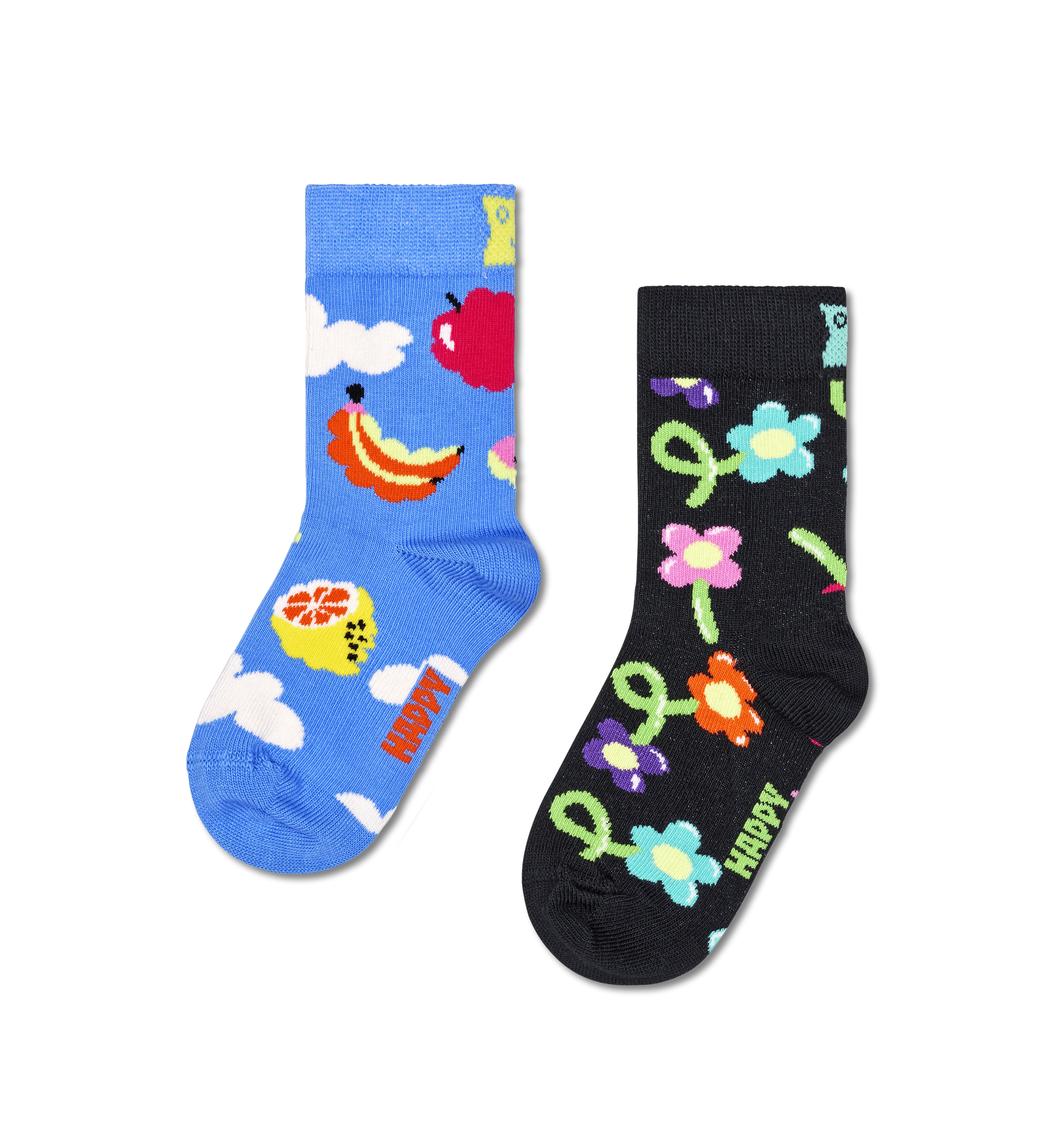 Kids 2 Pack Cloudy Fruit Socks
