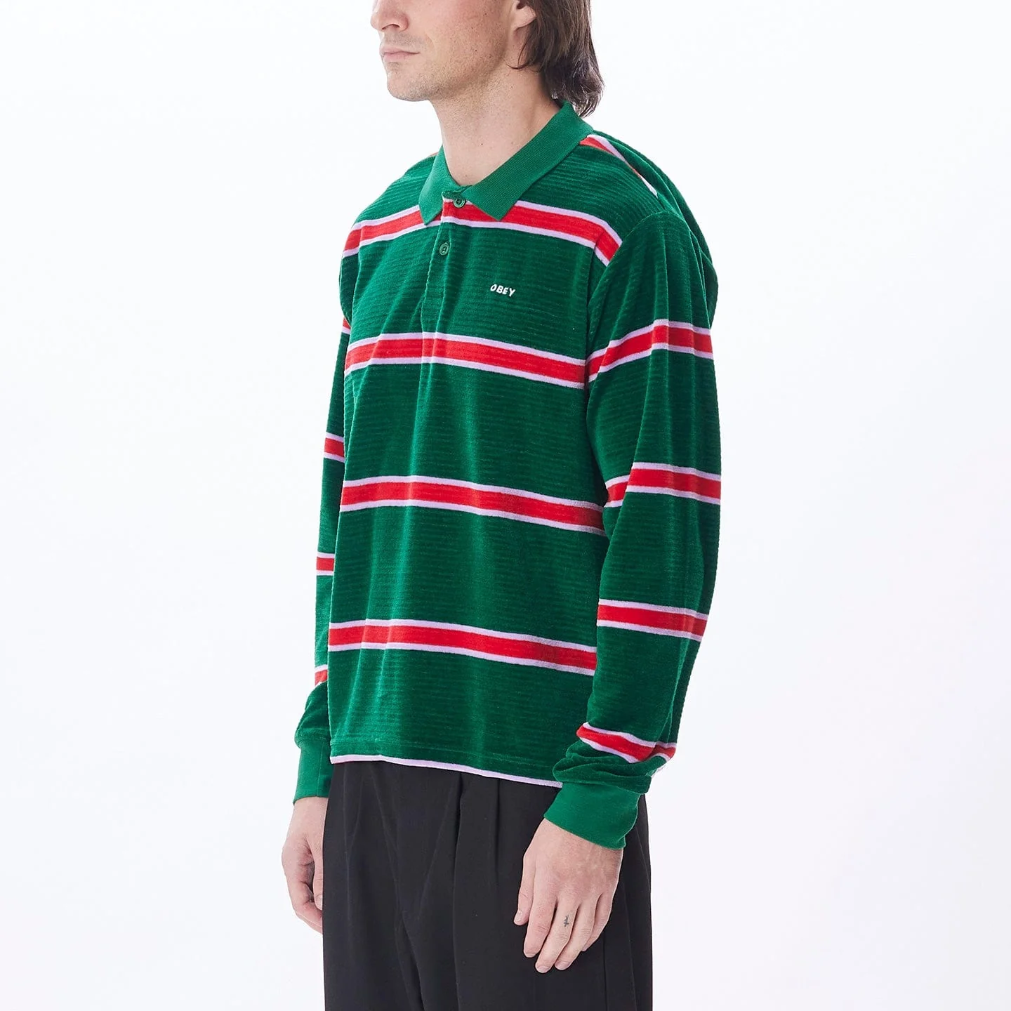 HOLSTIEN VELOUR POLO LS - Image 3