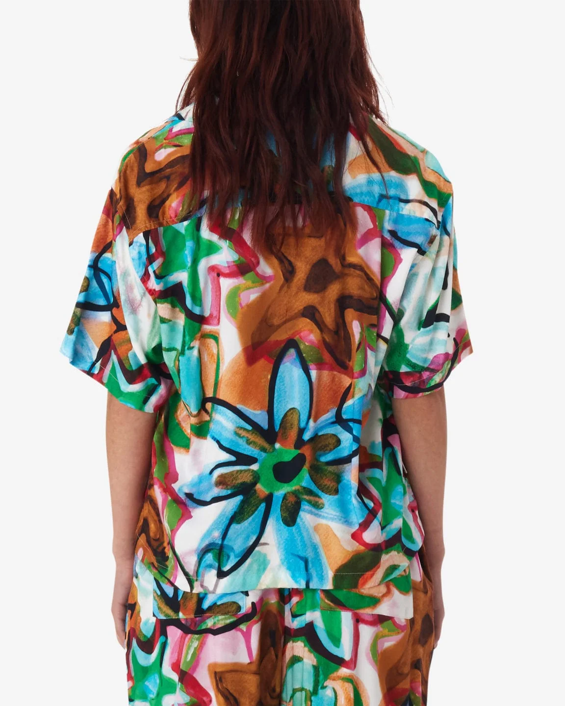 Marker Drawn Flower Shirt - Image 5