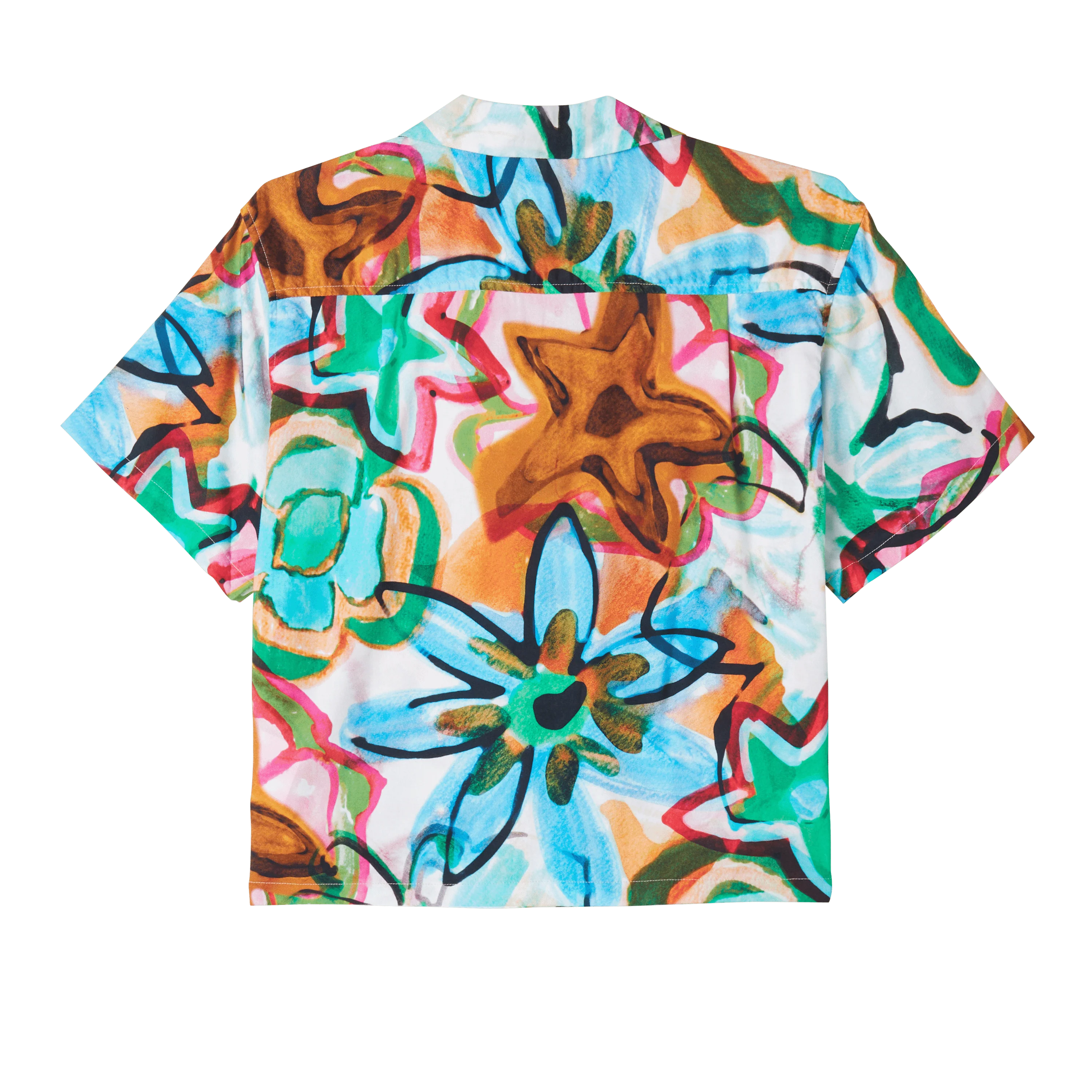 Marker Drawn Flower Shirt - Image 6