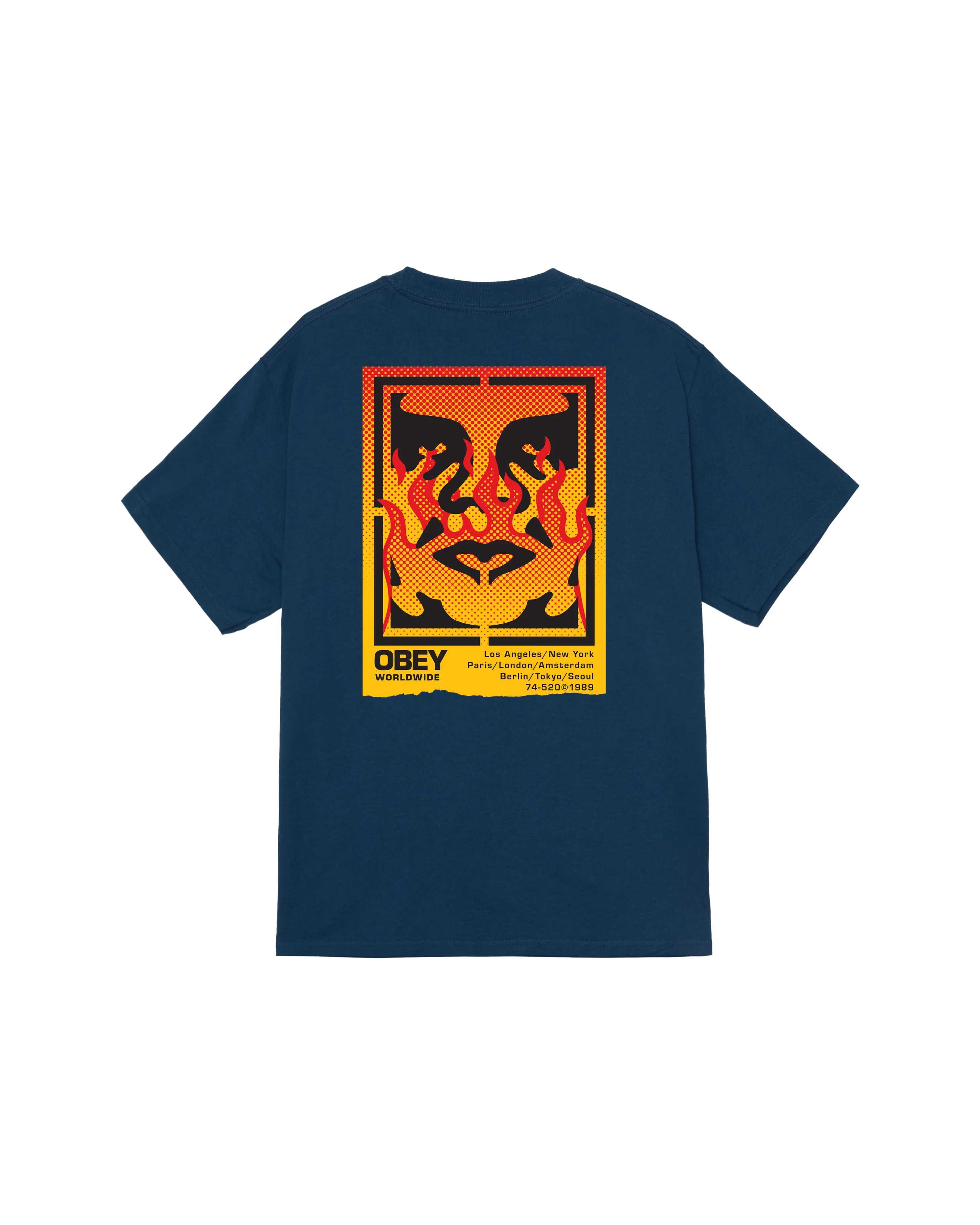 Obey Icon Stencil Flame Tee