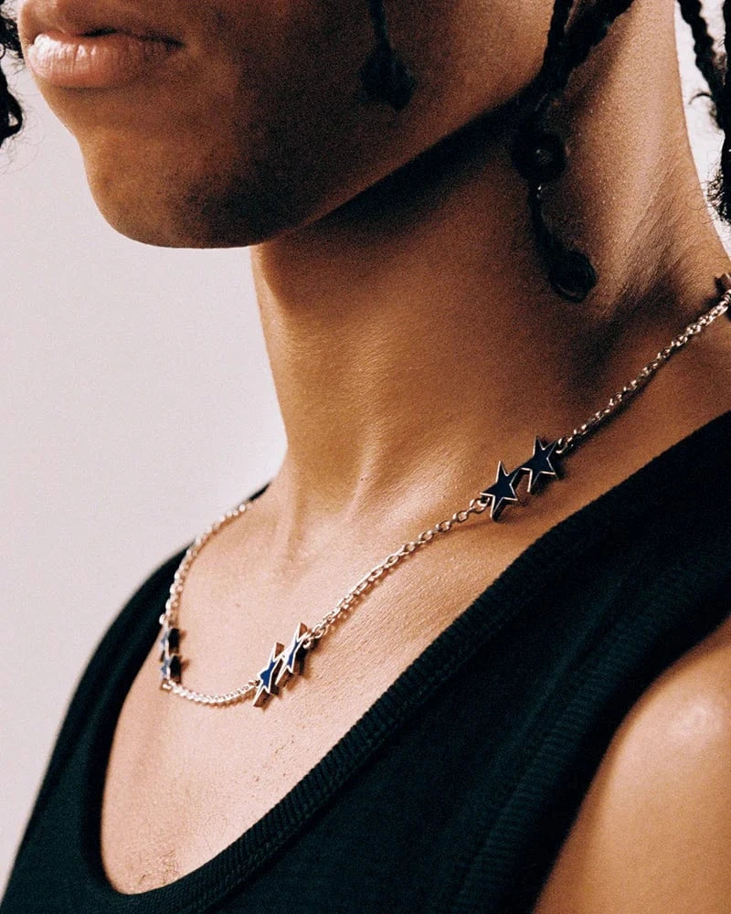 Blue Enameled Icon Necklace - Image 5
